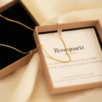 Elemental shortie - Rozenkwarts | Verguld en zilver